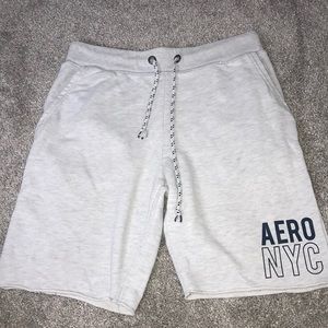White jogger shorts